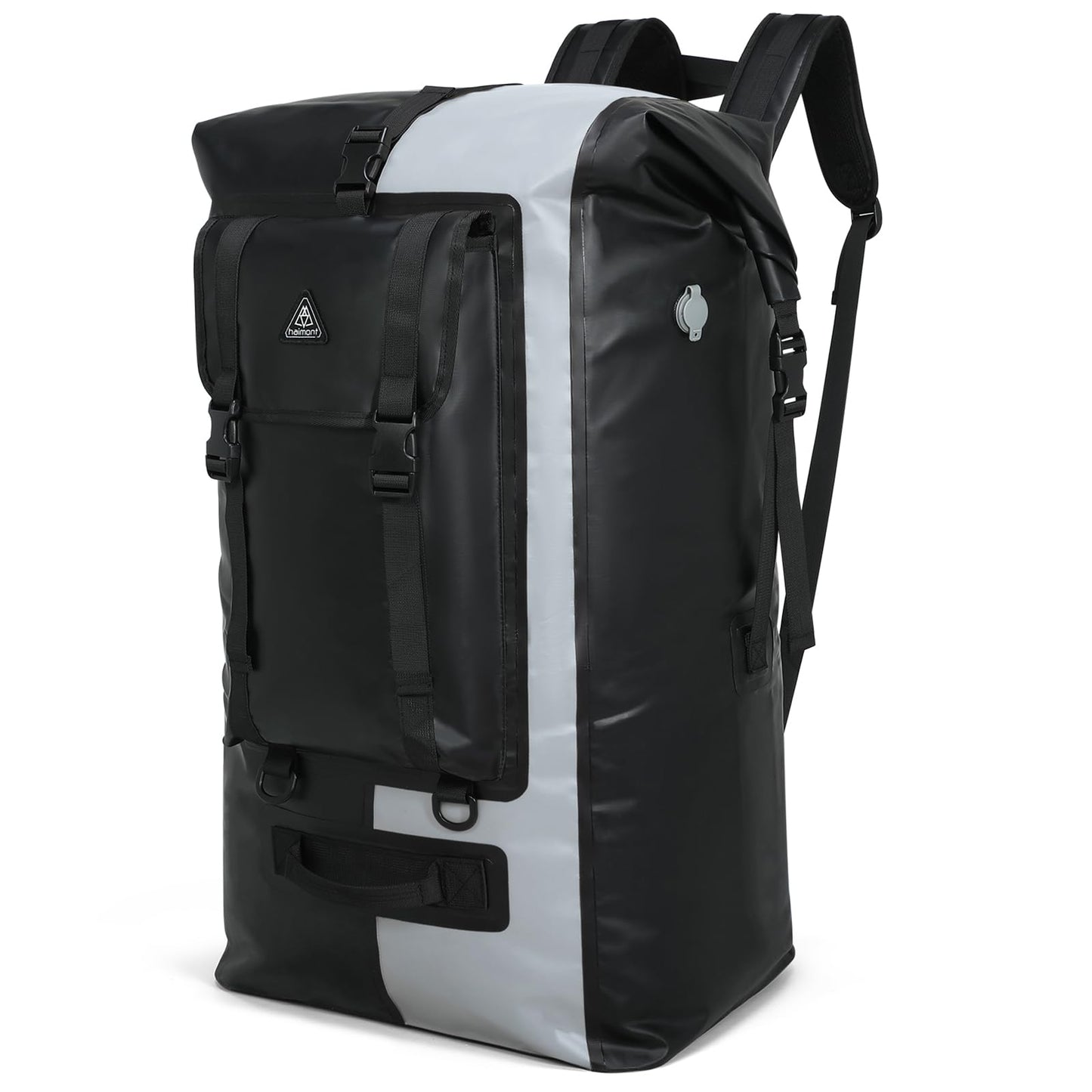 IPX7 Waterproof Roll Top Backpack with Air Valve for Kayaking & Camping