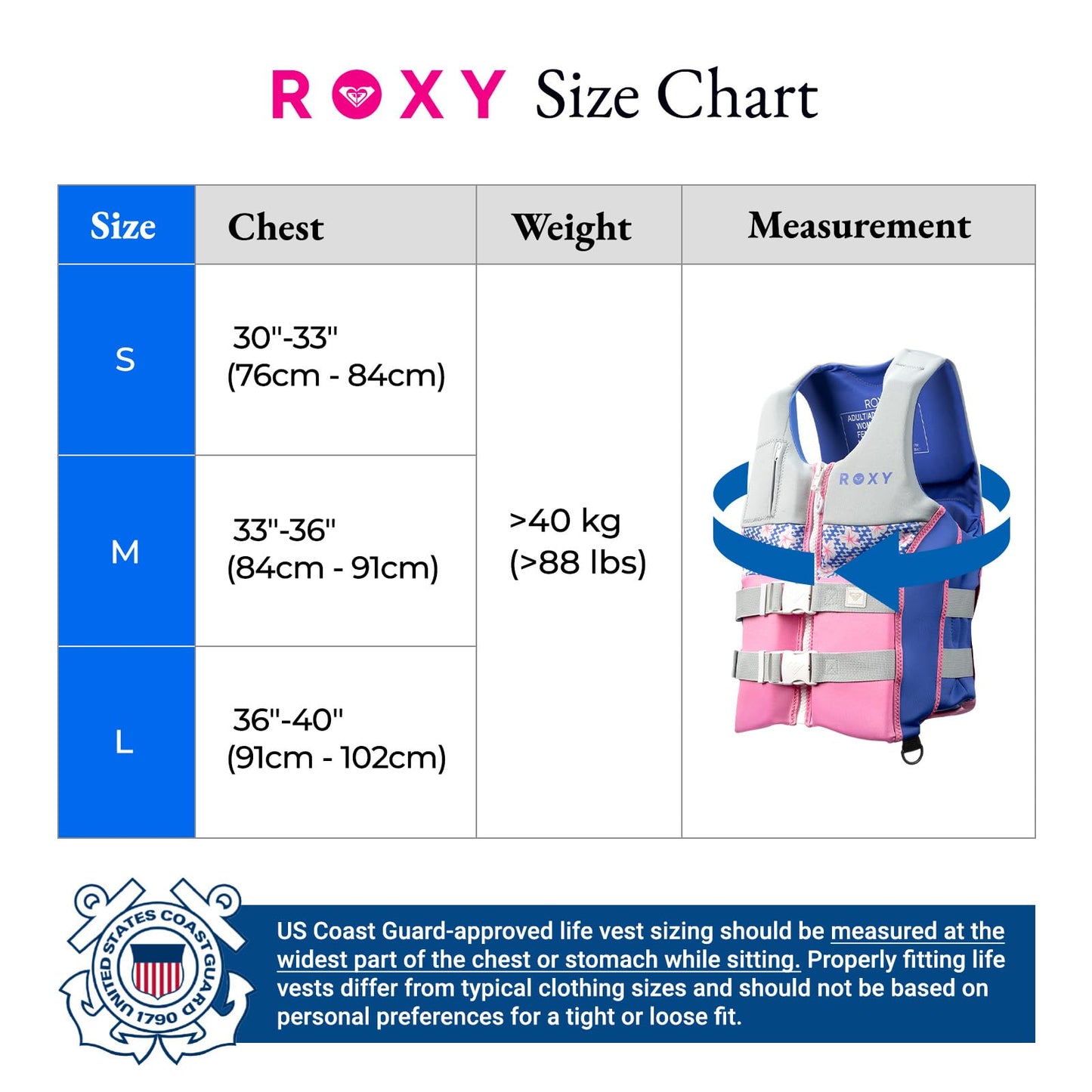 USCG Approved Lightweight Life Jacket for Women & Watersports Activities