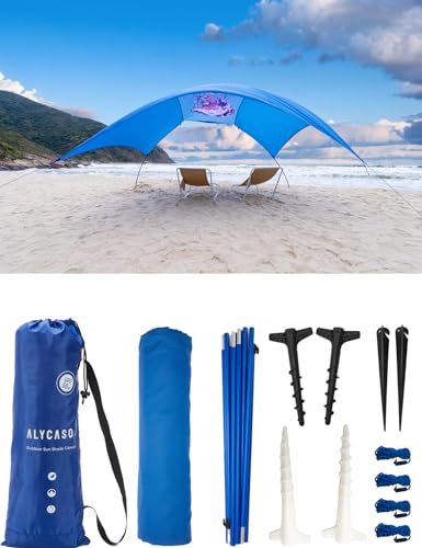 Portable Beach Shade Canopy with UPF 50+ UV Protection for 6 People