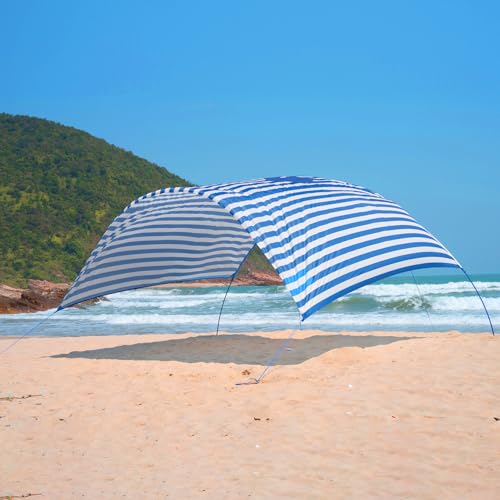 Portable Beach Shade Canopy with UPF 50+ UV Protection for 6 People