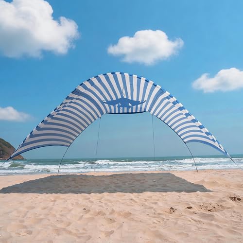 Portable Beach Shade Canopy with UPF 50+ UV Protection for 6 People
