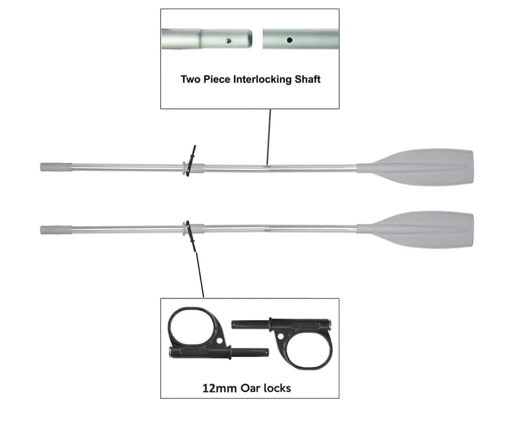 Split Shaft Aluminum Boat Oars for Dinghies Inflatable Boats & Tenders