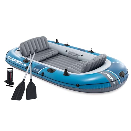 Inflatable Boat Set with Oars and High-Output Pump