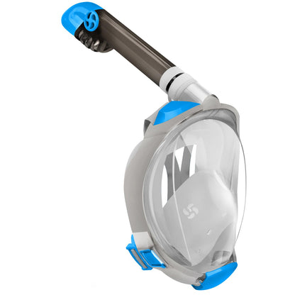 Full Face Snorkel Mask with Dry Top System and 180° Panoramic View