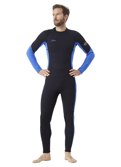 3/2mm Neoprene Wetsuit with Front & Back Zip for Surfing Diving & Swimming