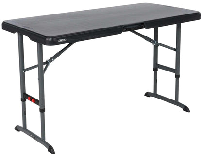 LIFETIME 4-Foot Commercial Adjustable Folding Table, Black
