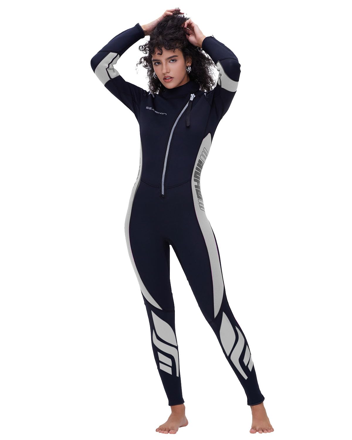 Seaskin Wetsuits for Men Women 3mm Front Zip Full Wetsuit