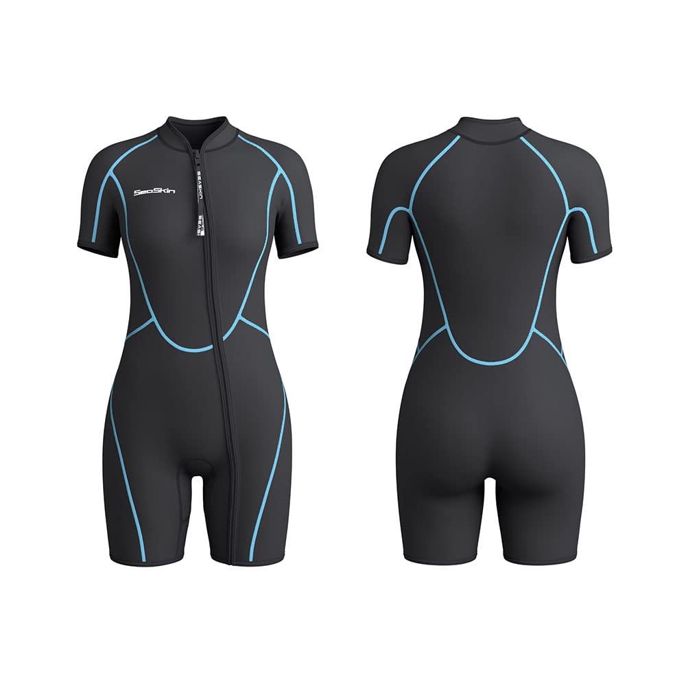 3mm Shorty Wetsuit with Front Zip for Diving Snorkeling & Kayaking