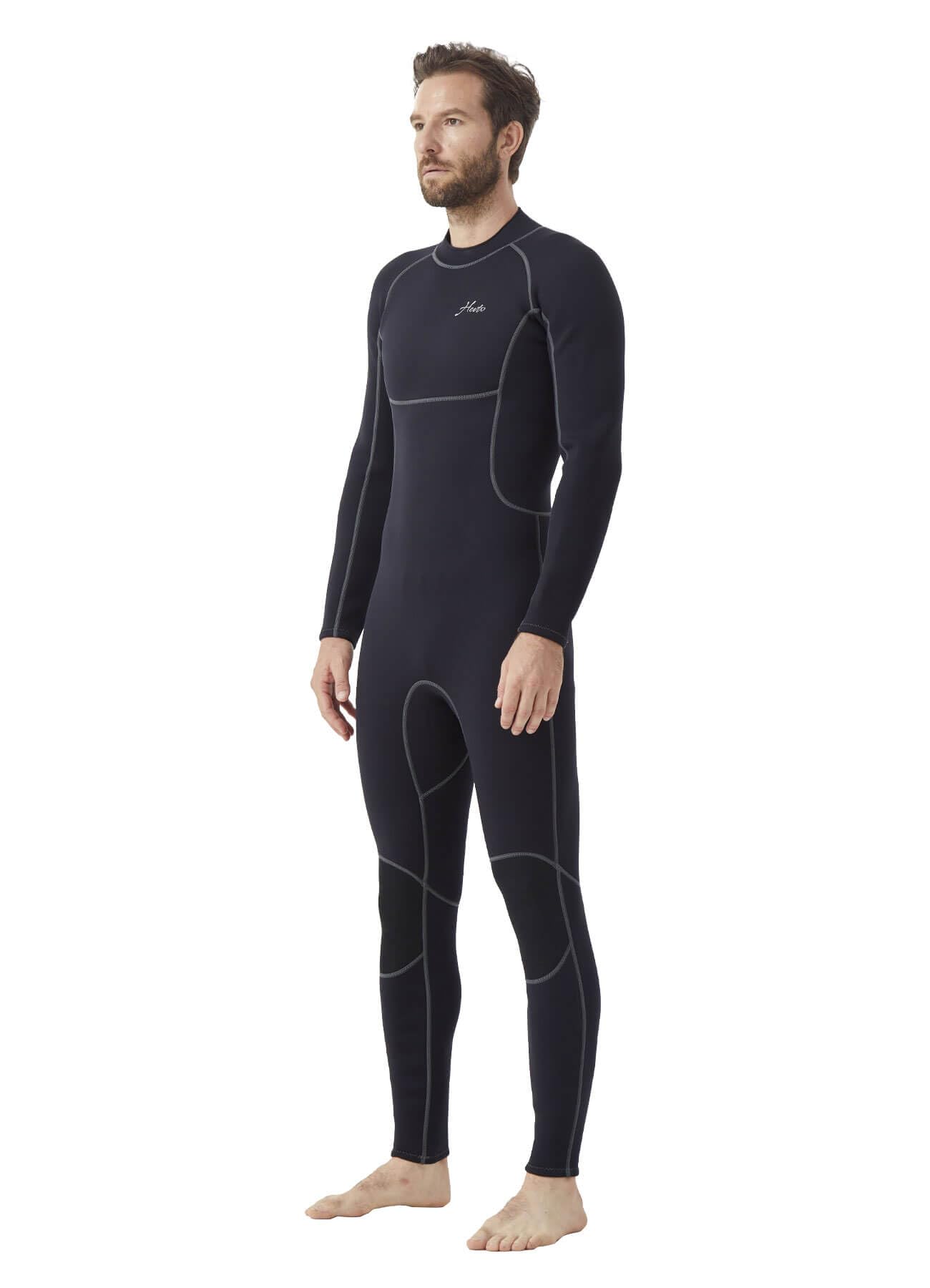 3/2mm Neoprene Wetsuit with Front & Back Zip for Surfing Diving & Swimming