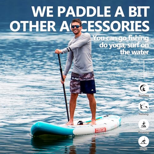 Extra Wide Inflatable Paddle Board for Family, Beginners & Fishing Use