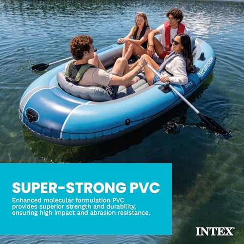 Inflatable Boat Set with Oars and High-Output Pump