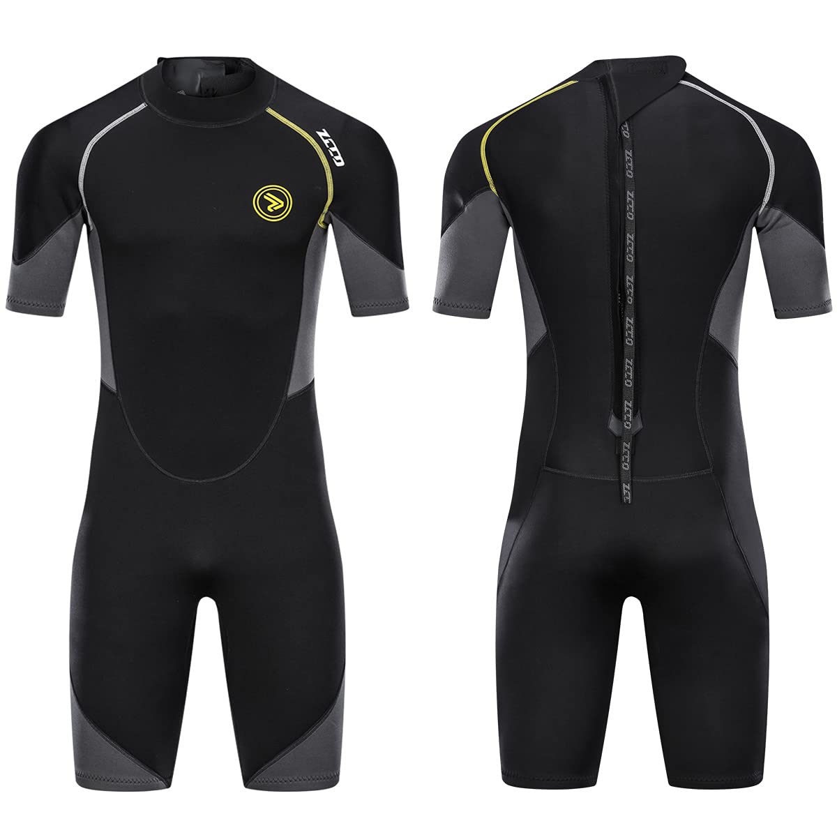 1.5mm Neoprene Shorty Wetsuit with Back Zip for Surfing & Diving