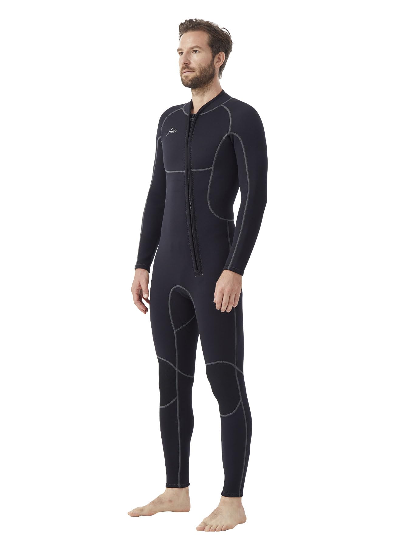 3/2mm Neoprene Wetsuit with Front & Back Zip for Surfing Diving & Swimming