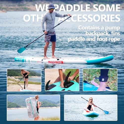 Extra Wide Inflatable Paddle Board for Family, Beginners & Fishing Use