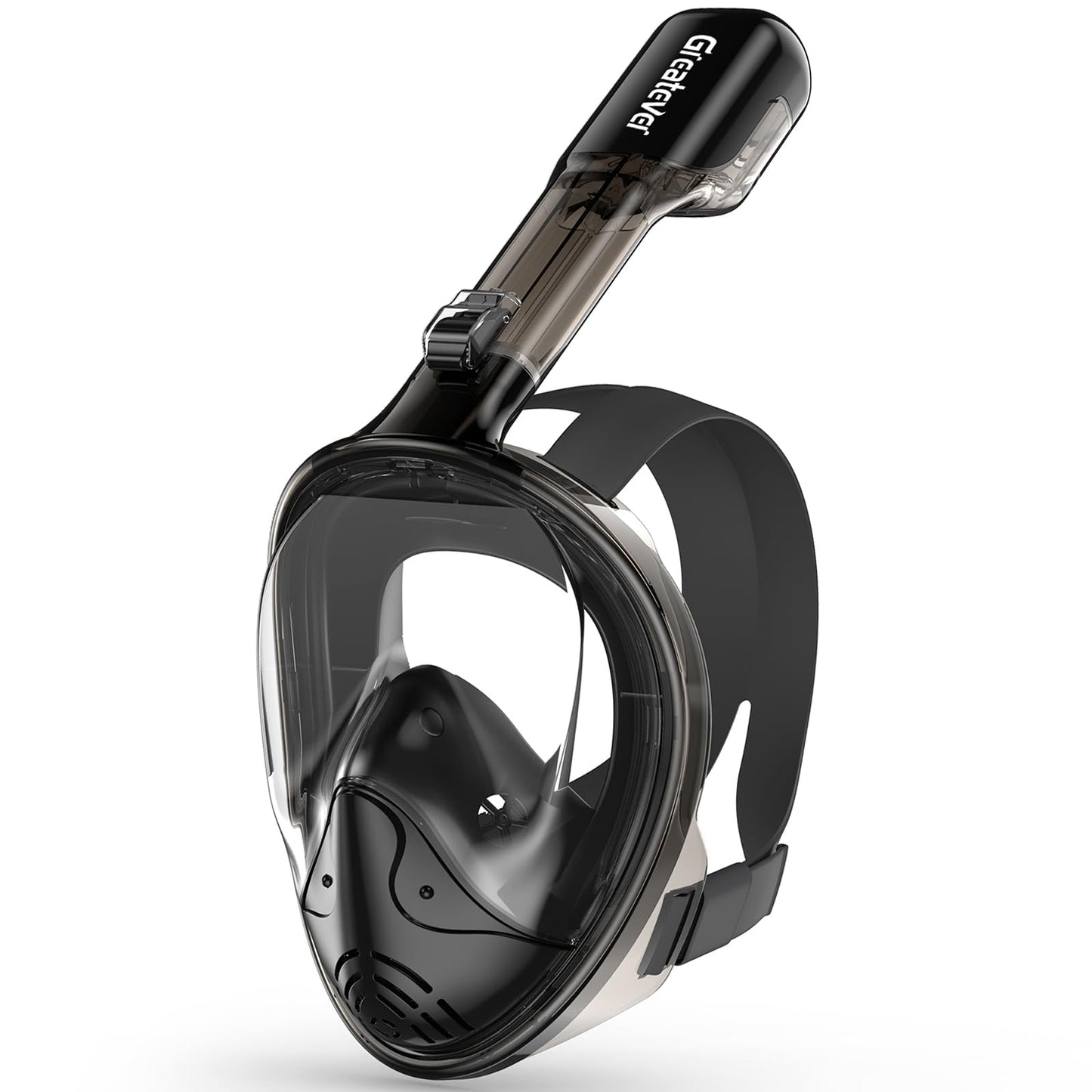 Full Face Snorkel Mask with Dry Top System and Camera Mount for Adults