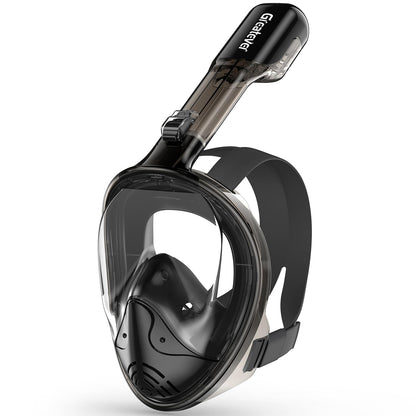 Full Face Snorkel Mask with Dry Top System and Camera Mount for Adults