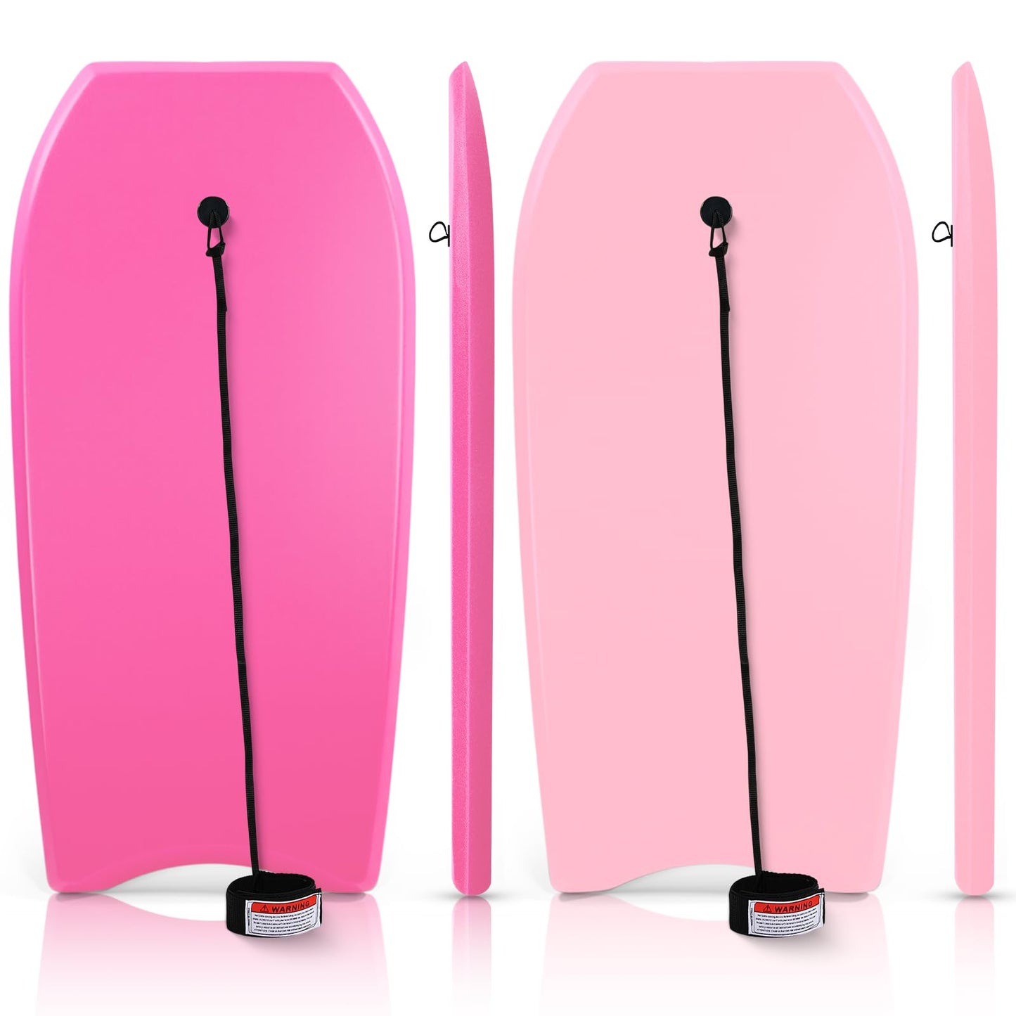 Lightweight Bodyboard with Leash for Beach Surfing and Water Activities