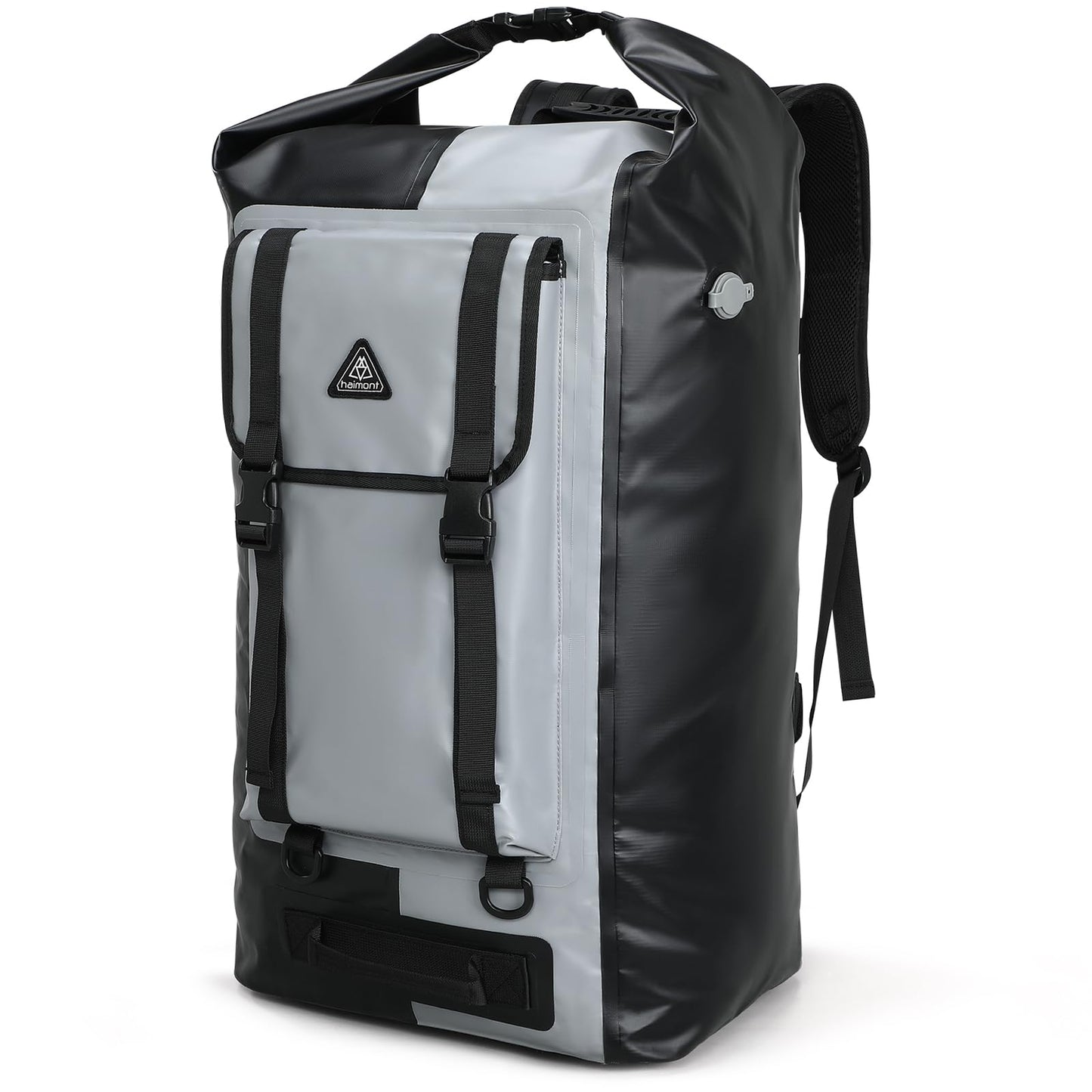 IPX7 Waterproof Roll Top Backpack with Air Valve for Kayaking & Camping
