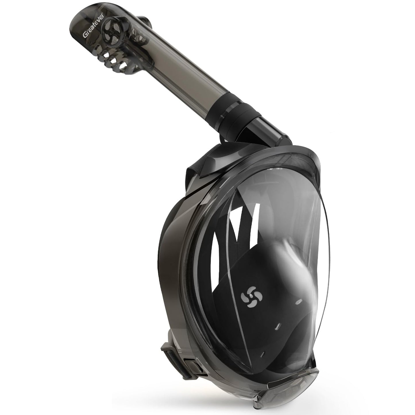 Full Face Snorkel Mask with Dry Top System and 180° Panoramic View