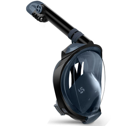 Full Face Snorkel Mask with Dry Top System and 180° Panoramic View