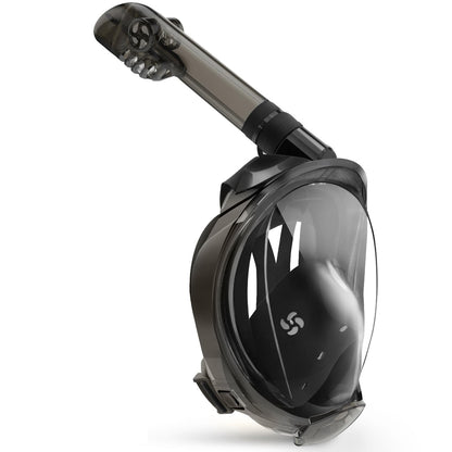 Full Face Snorkel Mask with Dry Top System and 180° Panoramic View