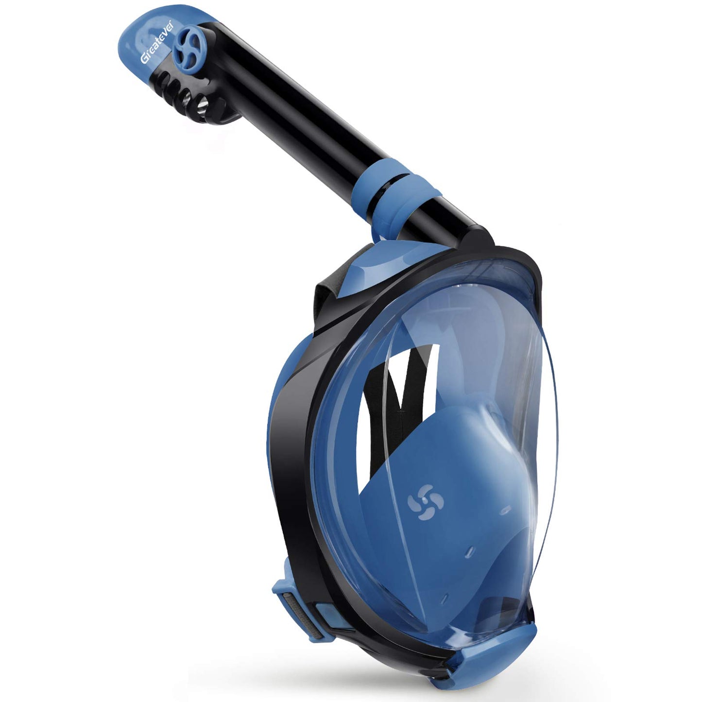Full Face Snorkel Mask with Dry Top System and 180° Panoramic View