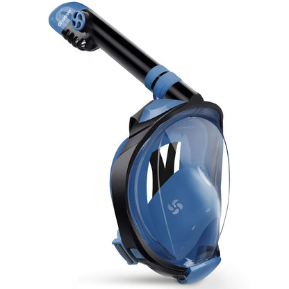 Full Face Snorkel Mask with Dry Top System and 180° Panoramic View