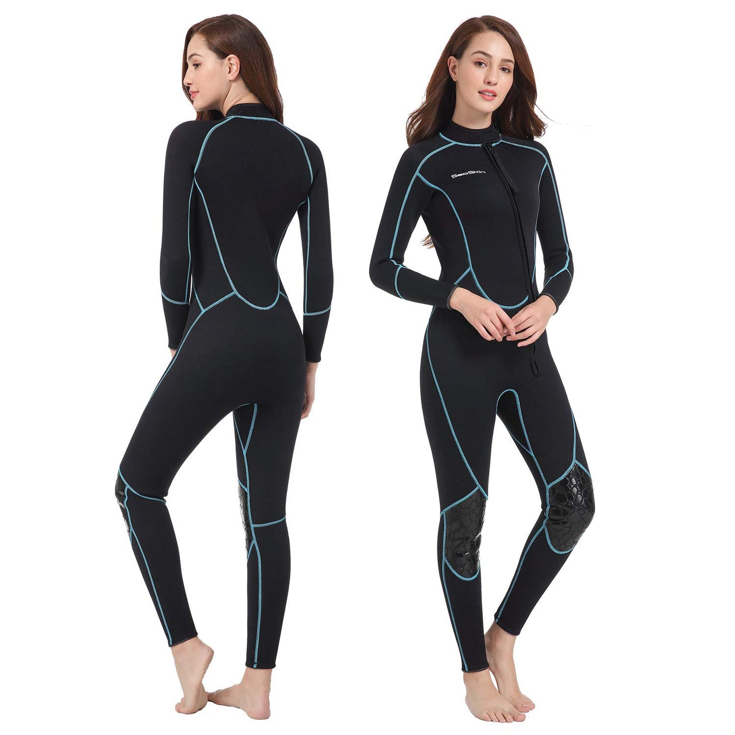 3mm Shorty Wetsuit with Front Zip for Diving Snorkeling & Kayaking