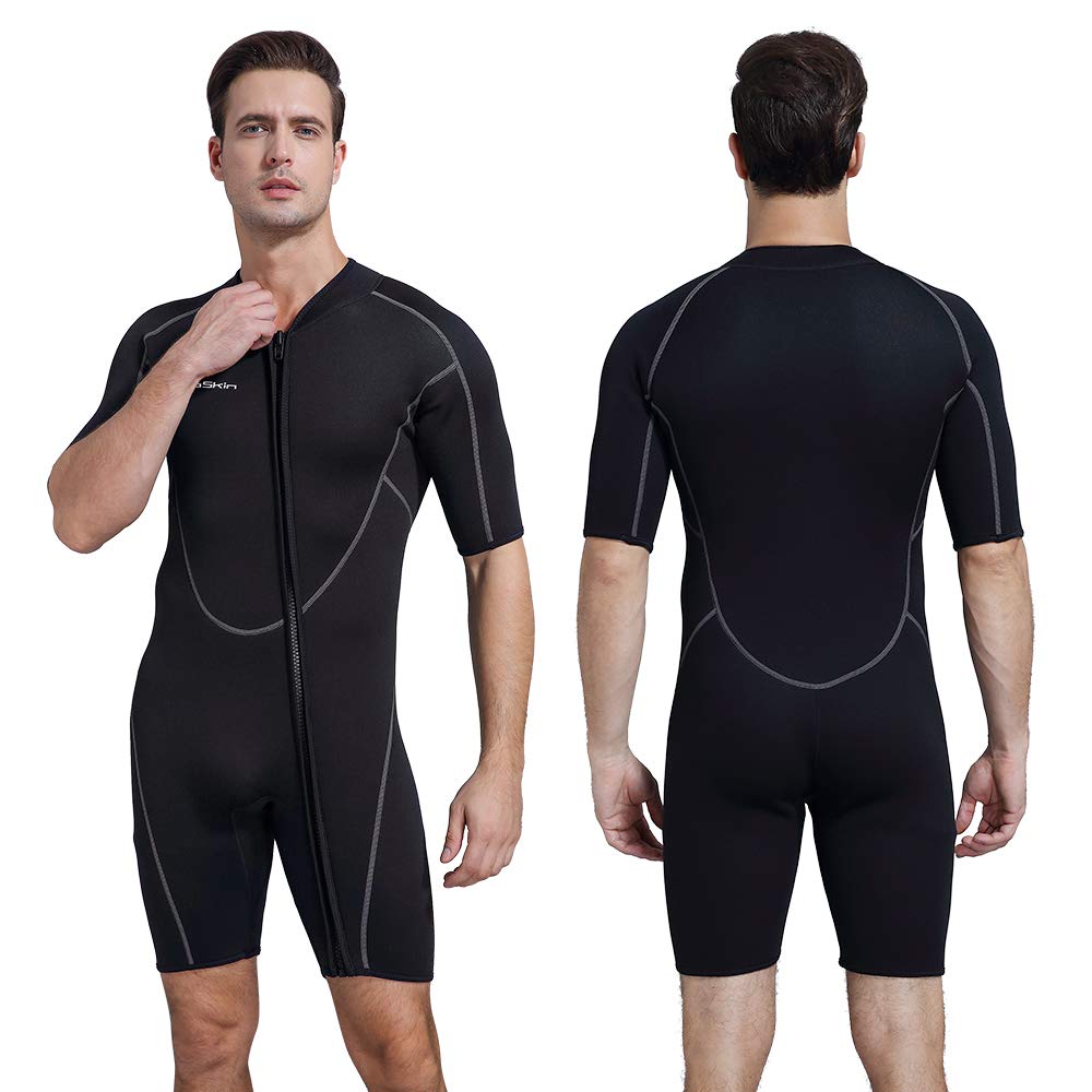 3mm Shorty Wetsuit with Front Zip for Diving Snorkeling & Kayaking
