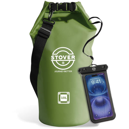 Waterproof Roll Top Dry Bag Backpack with Phone Case for Kayaking & Camping
