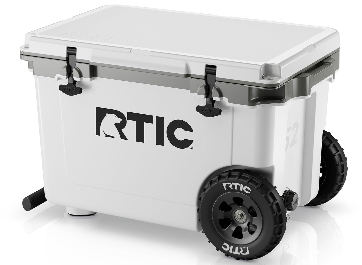 52 Quart Wheeled Hard Cooler with Insulated Ice Chest for Outdoor Activities