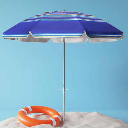wikiwiki 7ft Beach Umbrella with Sand Anchor & Tilt