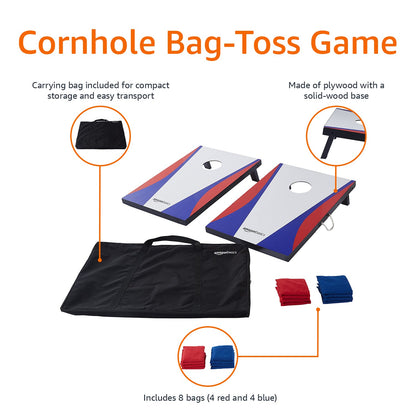 Portable Cornhole Bean Bag Toss Game Set with Carrying Case for Outdoor Fun
