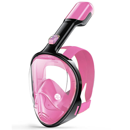 Full Face Snorkel Mask with Dry Top System and Camera Mount for Adults