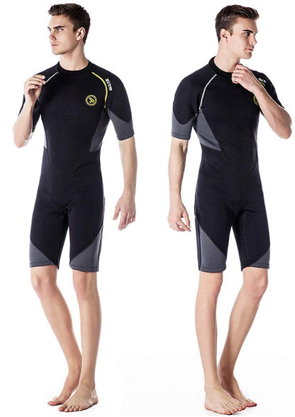 1.5mm Neoprene Shorty Wetsuit with Back Zip for Surfing & Diving