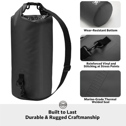 Waterproof Roll Top Dry Bag Backpack with Phone Case for Kayaking & Camping