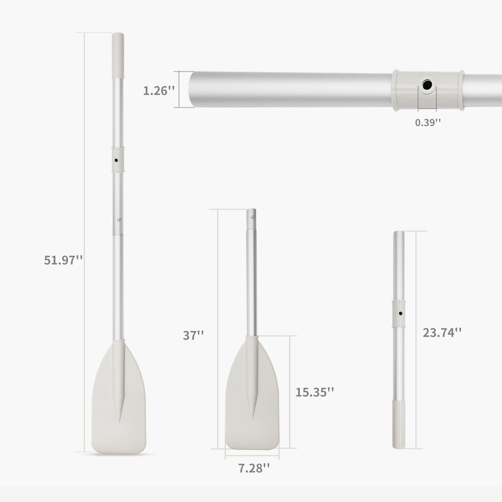 Aluminum Boat Oars with Locks for Kayaks Canoes & Inflatable Boats