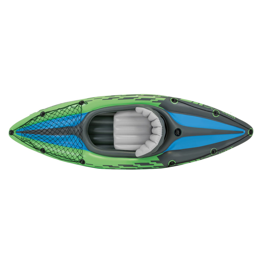 Inflatable Kayak Set with Paddles Pump Adjustable Seat & Storage Net