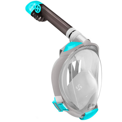 Full Face Snorkel Mask with Dry Top System and 180° Panoramic View