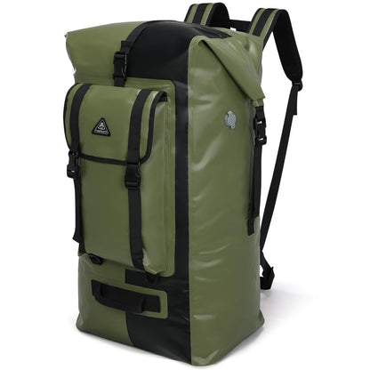 IPX7 Waterproof Roll Top Backpack with Air Valve for Kayaking & Camping