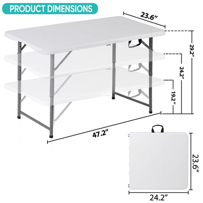 Portable Folding Table for Camping, Picnic & Outdoor Events