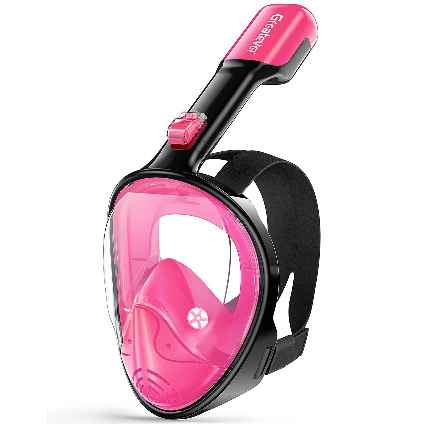 Full Face Snorkel Mask with Dry Top System and Camera Mount for Adults