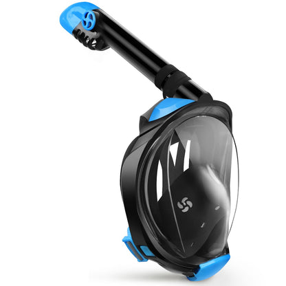 Full Face Snorkel Mask with Dry Top System and 180° Panoramic View