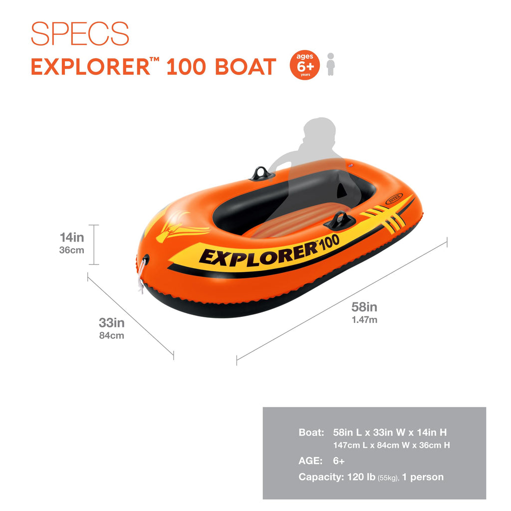Compact Inflatable Boat with Dual Air Chambers and Oar Locks