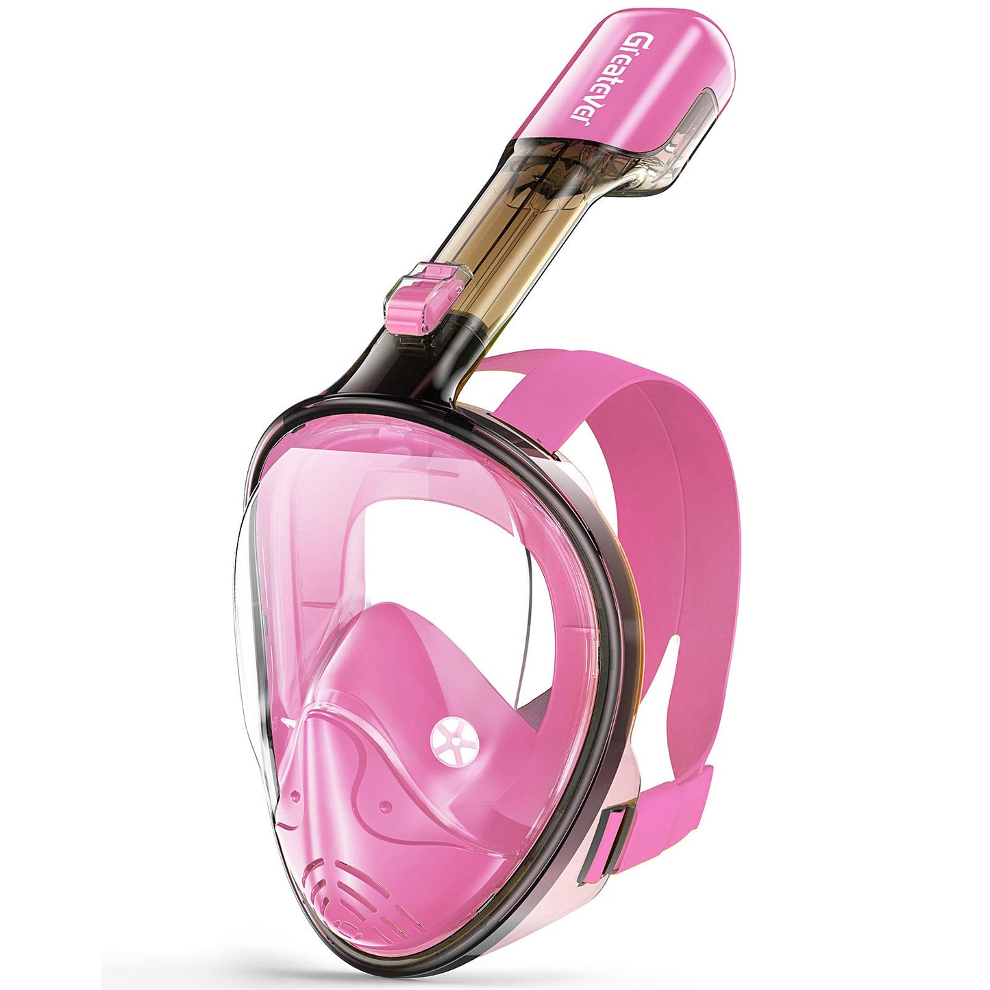 Full Face Snorkel Mask Set with Dry Top System and Camera Mount for Family Snorkeling