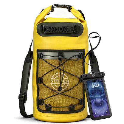 Waterproof Roll Top Dry Bag Backpack with Phone Case for Kayaking & Camping