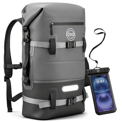 Waterproof Roll Top Dry Bag Backpack with Phone Case for Kayaking & Camping