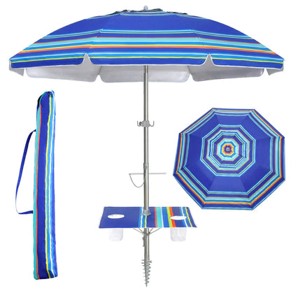 wikiwiki 7ft Beach Umbrella with Sand Anchor & Tilt