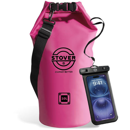 Waterproof Roll Top Dry Bag Backpack with Phone Case for Kayaking & Camping