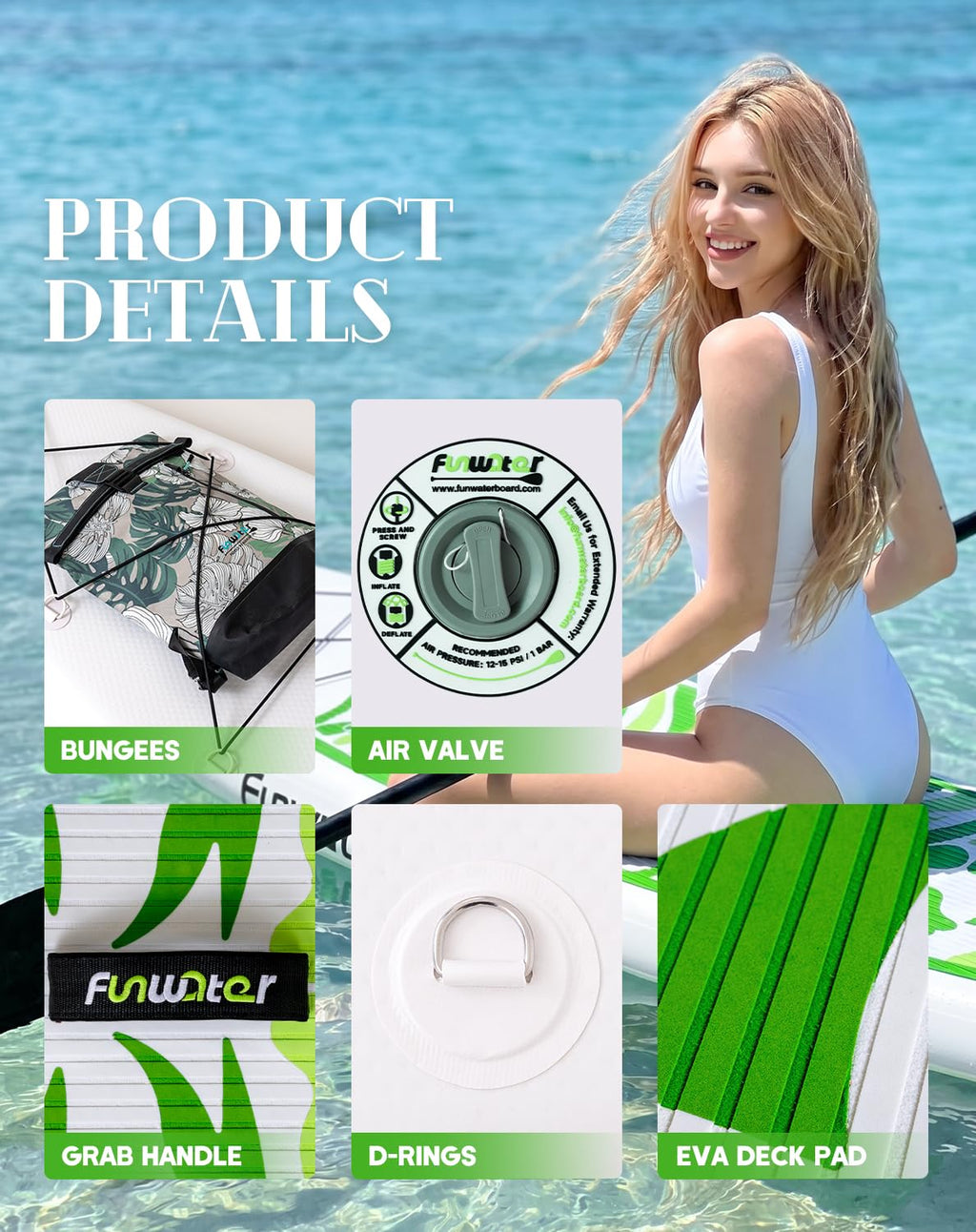 Ultra-Light Inflatable Stand Up Paddle Board with Accessories for All Levels